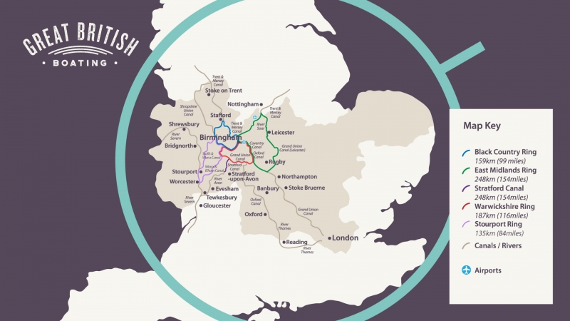 Map of the UK canals - Great British Boating